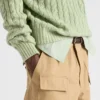 Jersey de cuello redondo de lana y cachemira Jersey de cuello redondo de lana y cachemira