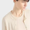 Jersey de cuello redondo de seda y algodón Jersey de cuello redondo de seda y algodón