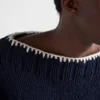 Jersey de lana con cuello barco Jersey de lana con cuello barco