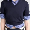 Jersey de lana con cuello en V Jersey de lana con cuello en V