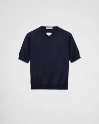 Jersey de lana de cuello redondo