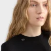 Jersey de lana de cuello redondo Jersey de lana de cuello redondo