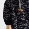 Jersey de lana de manga corta con colgantes