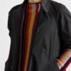 Jersey de lana multicolor con flecos Jersey de lana multicolor con flecos