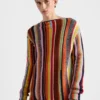 Jersey de lana multicolor con flecos Jersey de lana multicolor con flecos