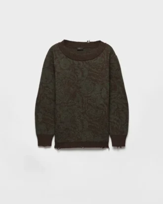 Jersey de lana Shetland de cuello ancho