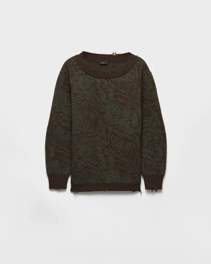 Jersey de lana Shetland de cuello ancho Jersey de lana Shetland de cuello ancho