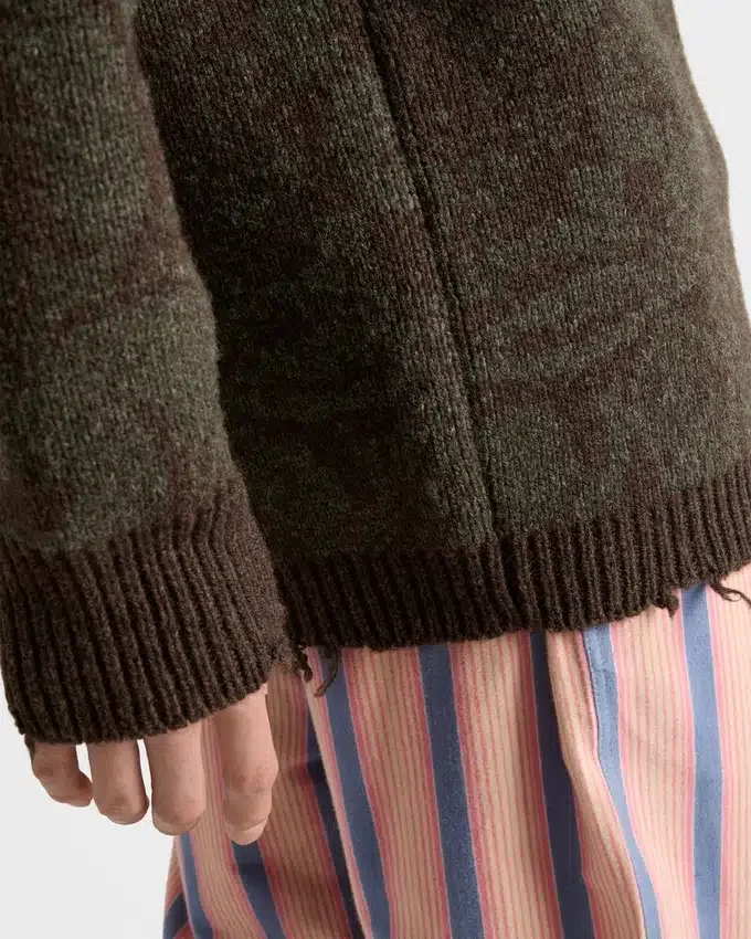 Jersey de lana Shetland de cuello ancho Jersey de lana Shetland de cuello ancho