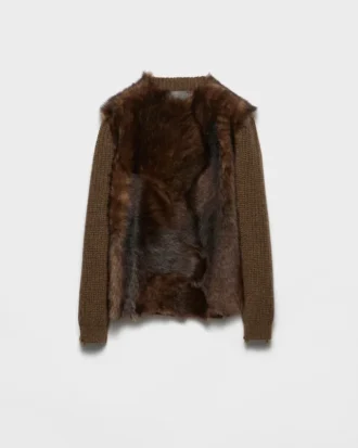 Jersey de lana y piel de oveja
