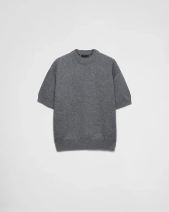 Jersey de manga corta de re-cachemira