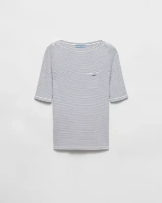 Jersey de viscosa con cuello barco