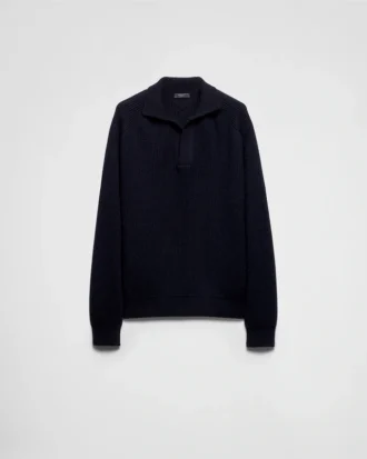 Jersey polo oversize de cachemira