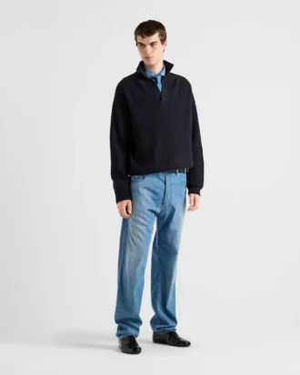 Jersey polo oversize de cachemira