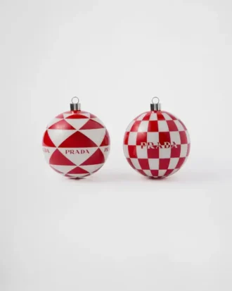 Juego de adornos navideños de cristal
