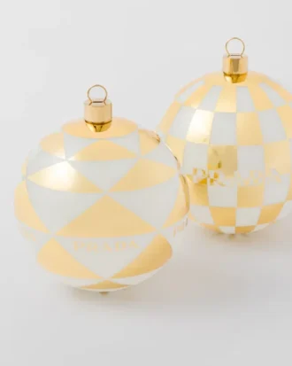 Juego de adornos navideños de cristal