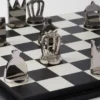 Juego de ajedrez de piel Saffiano Juego de ajedrez de piel Saffiano