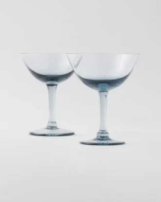 Juego de dos copas de champán de cristal – New York