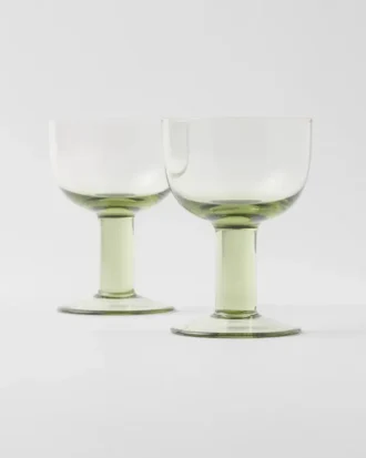 Juego de dos copas de vino tinto de cristal – Plinth