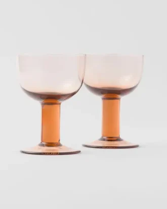 Juego de dos copas de vino tinto de cristal – Plinth