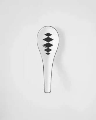 Juego de dos cucharas de porcelana – Diseño de tablero de ajedrez