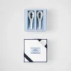 Juego de dos cucharas de porcelana – Diseño de tablero de ajedrez