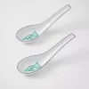 Juego de dos cucharas de porcelana – Verde Viena