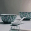 Juego de dos cucharas de porcelana – Verde Viena