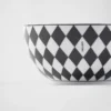 Juego de dos cuencos de porcelana para arroz o cereales – Tablero de ajedrez