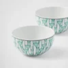 Juego de dos cuencos de porcelana para arroz o cereales – Verde Viena
