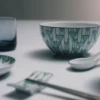 Juego de dos cuencos de porcelana para arroz o cereales – Verde Viena