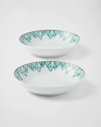 Juego de dos cuencos de porcelana para salsas – Vienna Green
