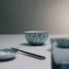 Juego de dos cuencos de sopa de porcelana – Verde Viena