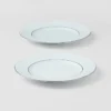 Juego de dos platos de postre de porcelana – Celadón Juego de dos platos de postre de porcelana – Celadón