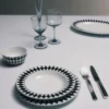 Juego de dos platos hondos de porcelana – Tablero de ajedrez Juego de dos platos hondos de porcelana – Tablero de ajedrez