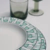 Juego de dos platos hondos de porcelana – Verde Viena Juego de dos platos hondos de porcelana – Verde Viena