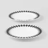 Juego de dos platos llanos de porcelana – Tablero de ajedrez Juego de dos platos llanos de porcelana – Tablero de ajedrez