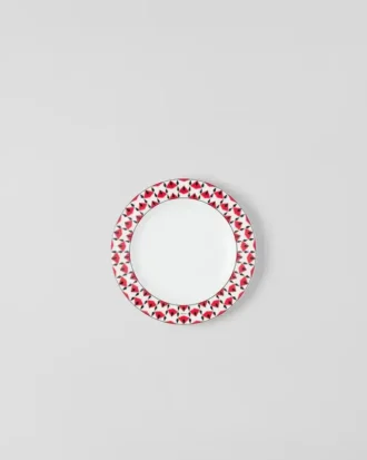 Juego de dos platos llanos de porcelana – Vienna Red
