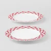 Juego de dos platos llanos de porcelana – Vienna Red Juego de dos platos llanos de porcelana – Vienna Red