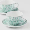 Juego de dos tazas de capuchino de porcelana – Verde Viena Juego de dos tazas de capuchino de porcelana – Verde Viena