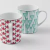 Juego de dos tazas de porcelana – Rojo Viena y Verde Viena Juego de dos tazas de porcelana – Rojo Viena y Verde Viena