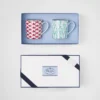 Juego de dos tazas de porcelana – Rojo Viena y Verde Viena Juego de dos tazas de porcelana – Rojo Viena y Verde Viena