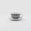 Juego de dos tazas de té de porcelana – Tablero de ajedrez Juego de dos tazas de té de porcelana – Tablero de ajedrez
