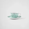 Juego de dos tazas de té de porcelana – Verde Viena Juego de dos tazas de té de porcelana – Verde Viena
