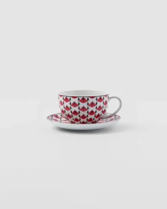 Juego de dos tazas de té de porcelana – Vienna Red Juego de dos tazas de té de porcelana – Vienna Red