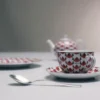 Juego de dos tazas de té de porcelana – Vienna Red Juego de dos tazas de té de porcelana – Vienna Red