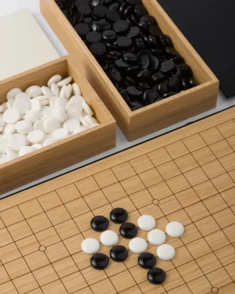 Juego de Go de piel Saffiano