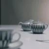 Juego de jarra de leche y azucarero de porcelana – Rayas Juego de jarra de leche y azucarero de porcelana – Rayas