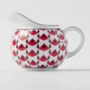 Juego de jarra de leche y azucarero de porcelana – Rojo Viena Juego de jarra de leche y azucarero de porcelana – Rojo Viena