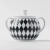Juego de jarra de leche y azucarero de porcelana – Tablero de ajedrez Juego de jarra de leche y azucarero de porcelana – Tablero de ajedrez