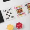 Juego de póquer de piel Saffiano Juego de póquer de piel Saffiano